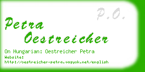 petra oestreicher business card